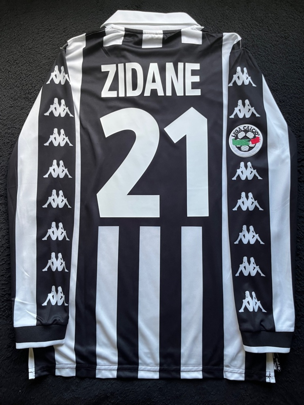 Zidane #21 Longsleeve Juventus Retro 1999 Home Jersey M-XL